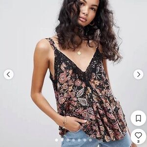 Free People Women's Black Blouse